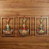 Iron Painted Wall Sitting Sardar Frame- Set of 3