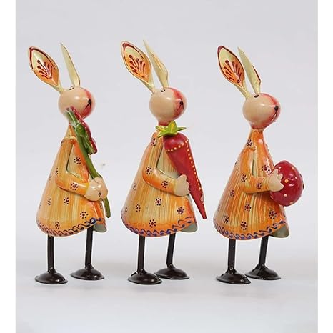 Handpainted Rabbit Small Animal Figurine- Set of 3