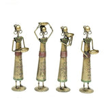 Metal Tribal Lady Worker showpieces
