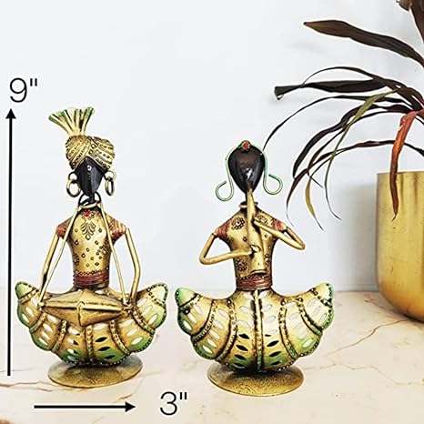 Couple Musicians Tea Light, showpiece