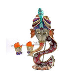 Metal Ganesha Idol Showpiece Tea Light Candle Holder