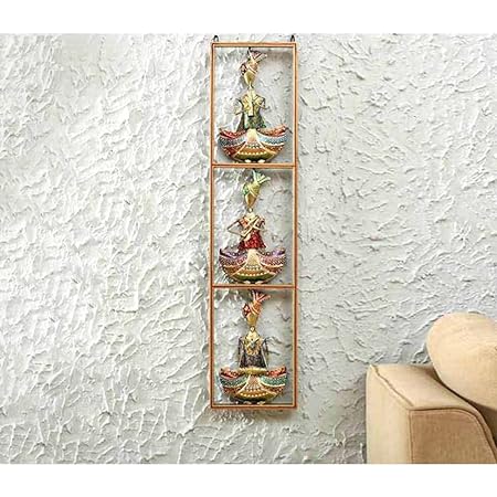 Iron Metal Painted Musician 3 Sitting Man Wall Art