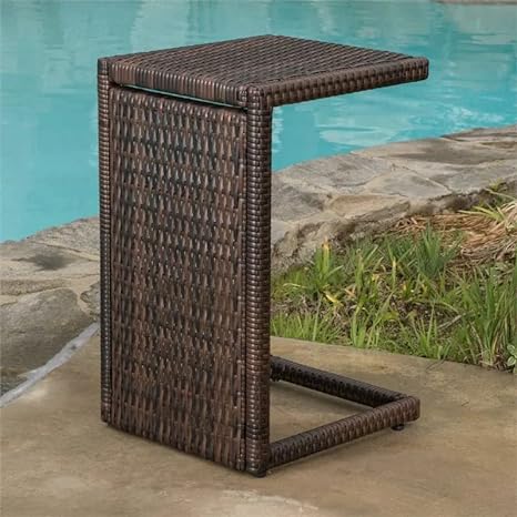 2 Sets Relax in Style Waterproof Wicker Rattan Lounge Sunbed with Table