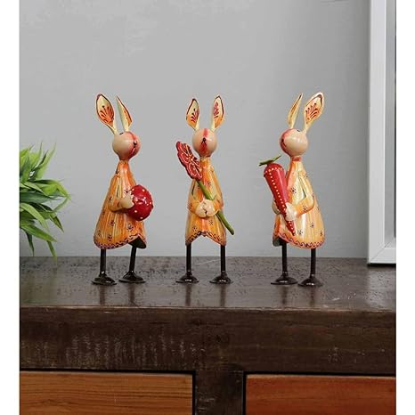 Handpainted Rabbit Small Animal Figurine- Set of 3