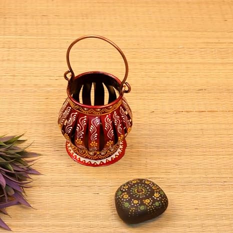 Handpainted Round Candle Holder