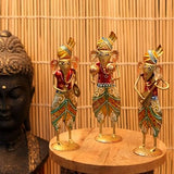 Handpainted Musical Stunning Ganesha Statue- Set of 3