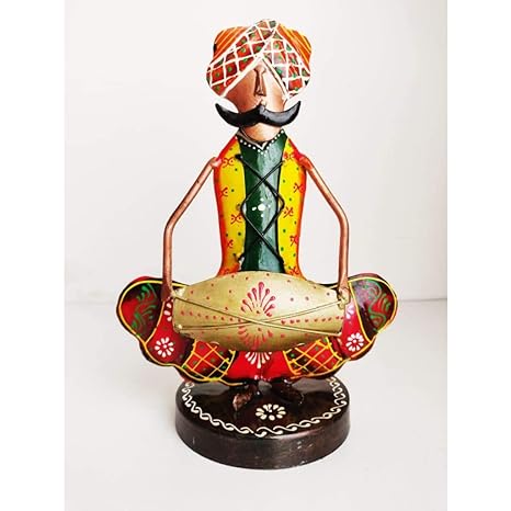 Rajasthani Mustache Musician Figurines- Set of 3