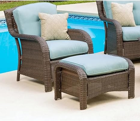 6 Piece Garden Sofa Set With Cushion (3 Sofa+ 2 ottoman+ 1 Table)