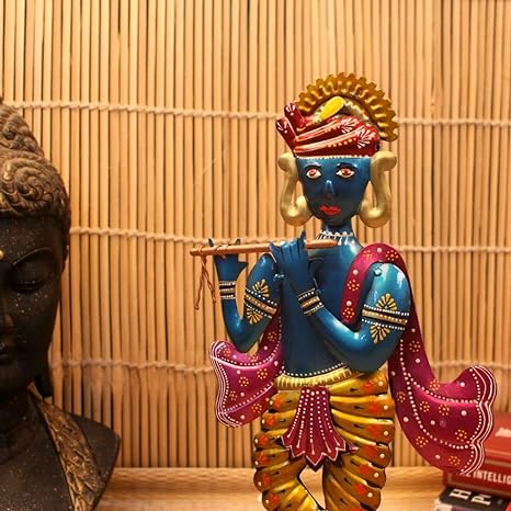 iron Krishna showpiece and Statue