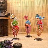 Handpainted Musical Ganesha Musical Figurines- Set of 3