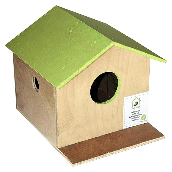 Jumbo Bird House Nest Box for Sparrow, Budgies- Set of 4