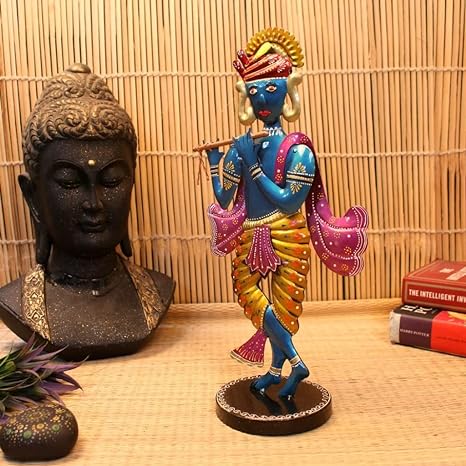 iron Krishna showpiece and Statue