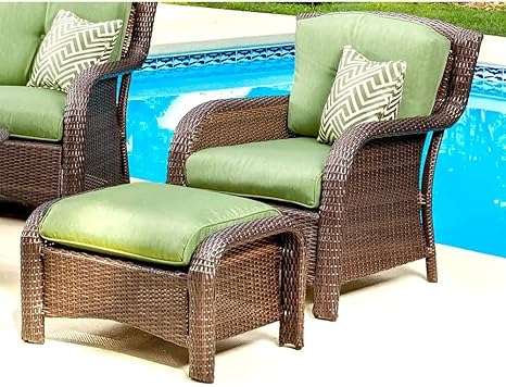 6 Piece Garden Sofa Set With Cushion (3 Sofa+ 2 ottoman+ 1 Table)