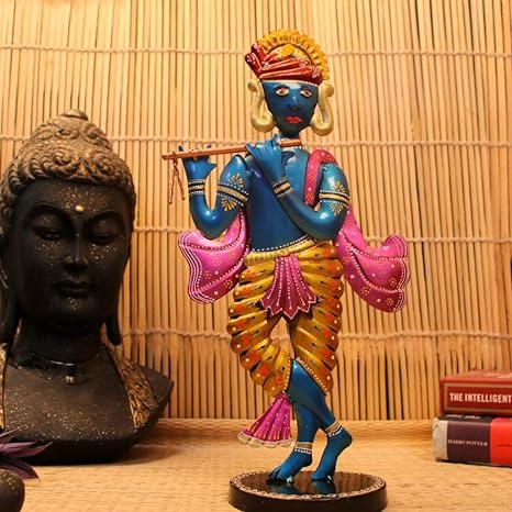 iron Krishna showpiece and Statue