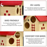 Wooden Bird House for Balcony and Garden Hanging for Love birds