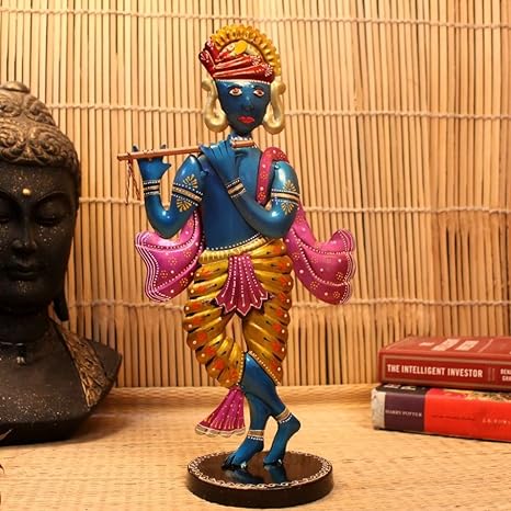 iron Krishna showpiece and Statue