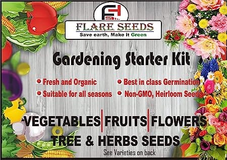 Flare Seeds 45 Varities of Vegetables 2500+ Seeds With Instruction Manual