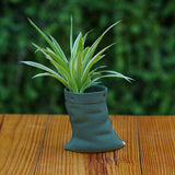 Ceramic Artisanal Grooved Tapered Pot/ Planter For Plants