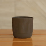 Modern Ribbed Ceramic Planter