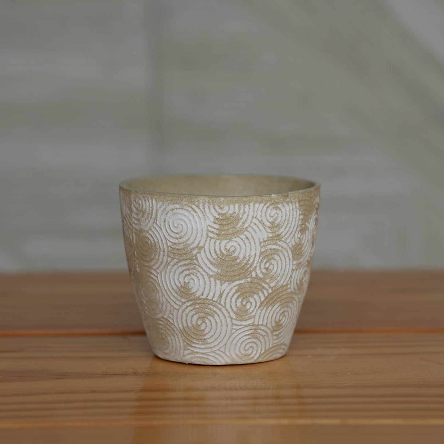Ceramic Spiral Swirl Textured Planter/ Pot for Plants