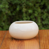 Glosy Round Ceramic Planter, Medium