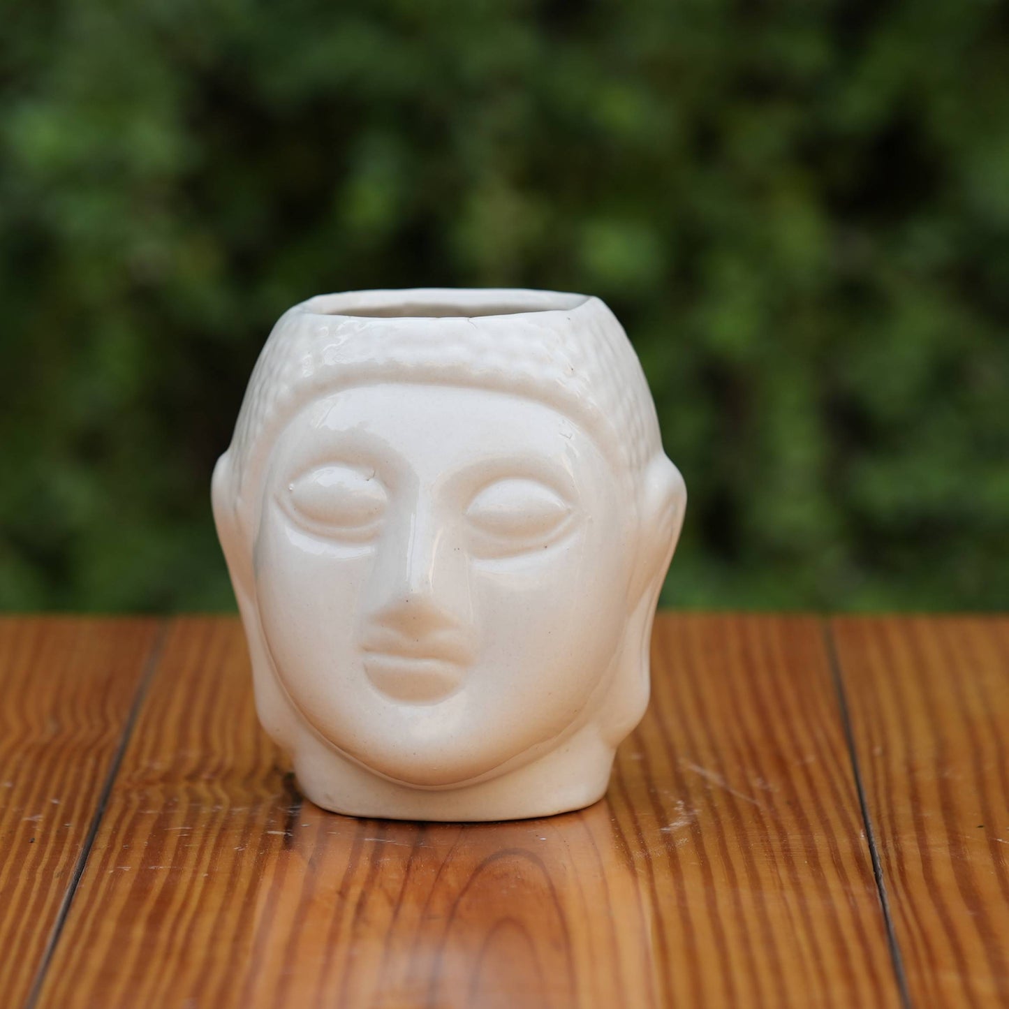 Ceramic Buddha Planter, 6 inch