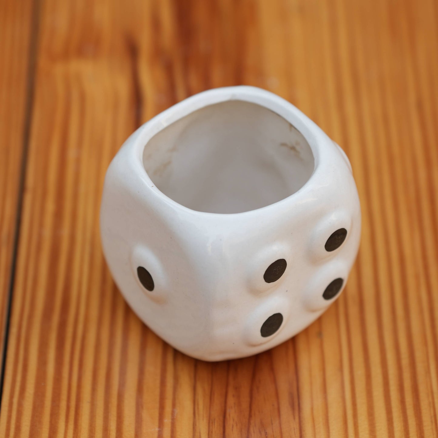 Dice-Themed Ceramic Planter/Pot for Plants