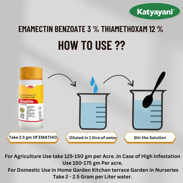 KATYAYANI EMATHIO | EMAMECTIN BENZOATE 3% + THIAMETHOXAM 12% WG | CHEMICAL INSECTICIDE