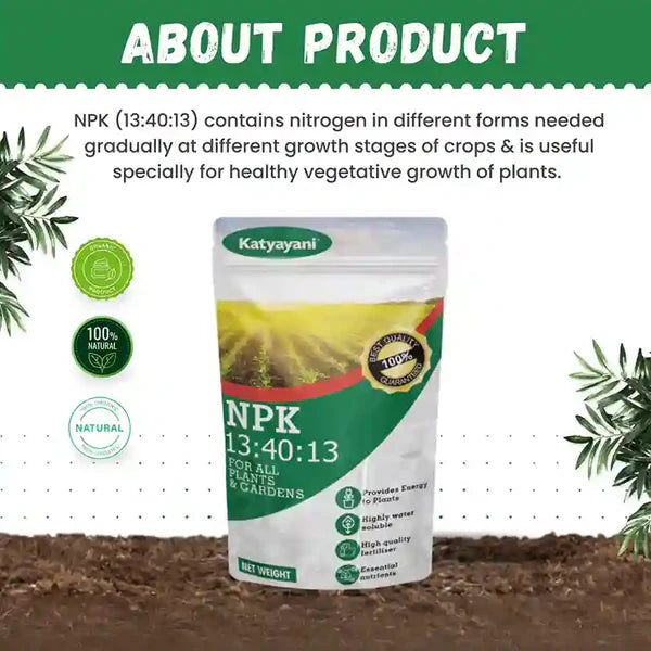 Katyayani NPK 13-40-13 Fertilizer for Enhanced Crop Growth | High-Quality, 100% Water-Soluble Fertilizer for Effective Nutrient Delivery