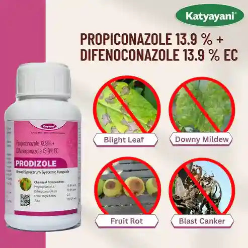 Katyayani Prodizole | Propiconazole 13.9 % + Difenoconazole 13.9 % EC | Chemical Fungicide