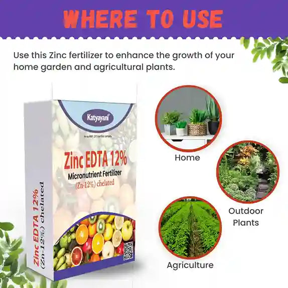 Katyayani Zinc EDTA 12% Fertilizer | High-Quality Soil Activator for Enhanced Crop Growth and Nutrient Absorption
