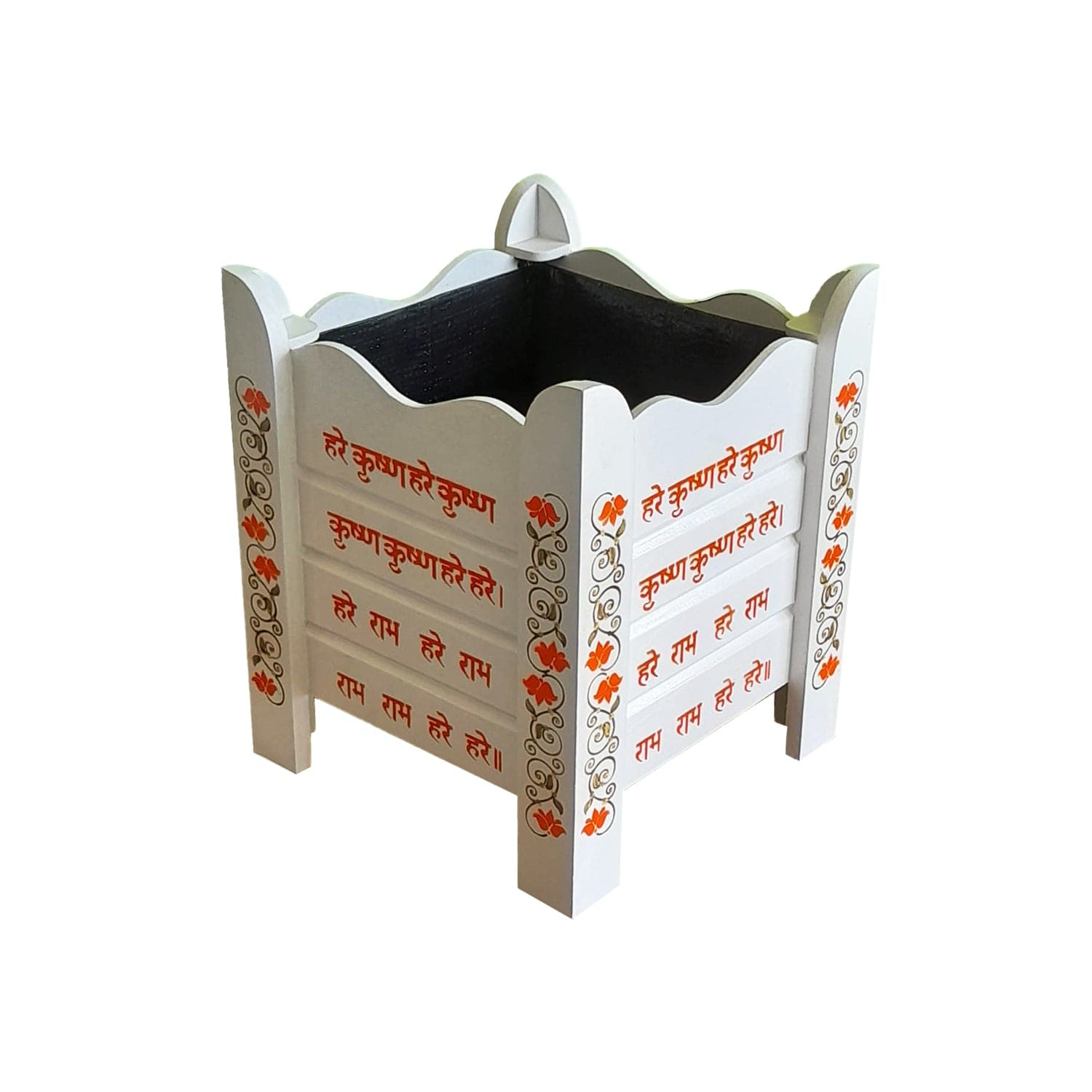 Wooden Tulsi Planter (Square Shaped)