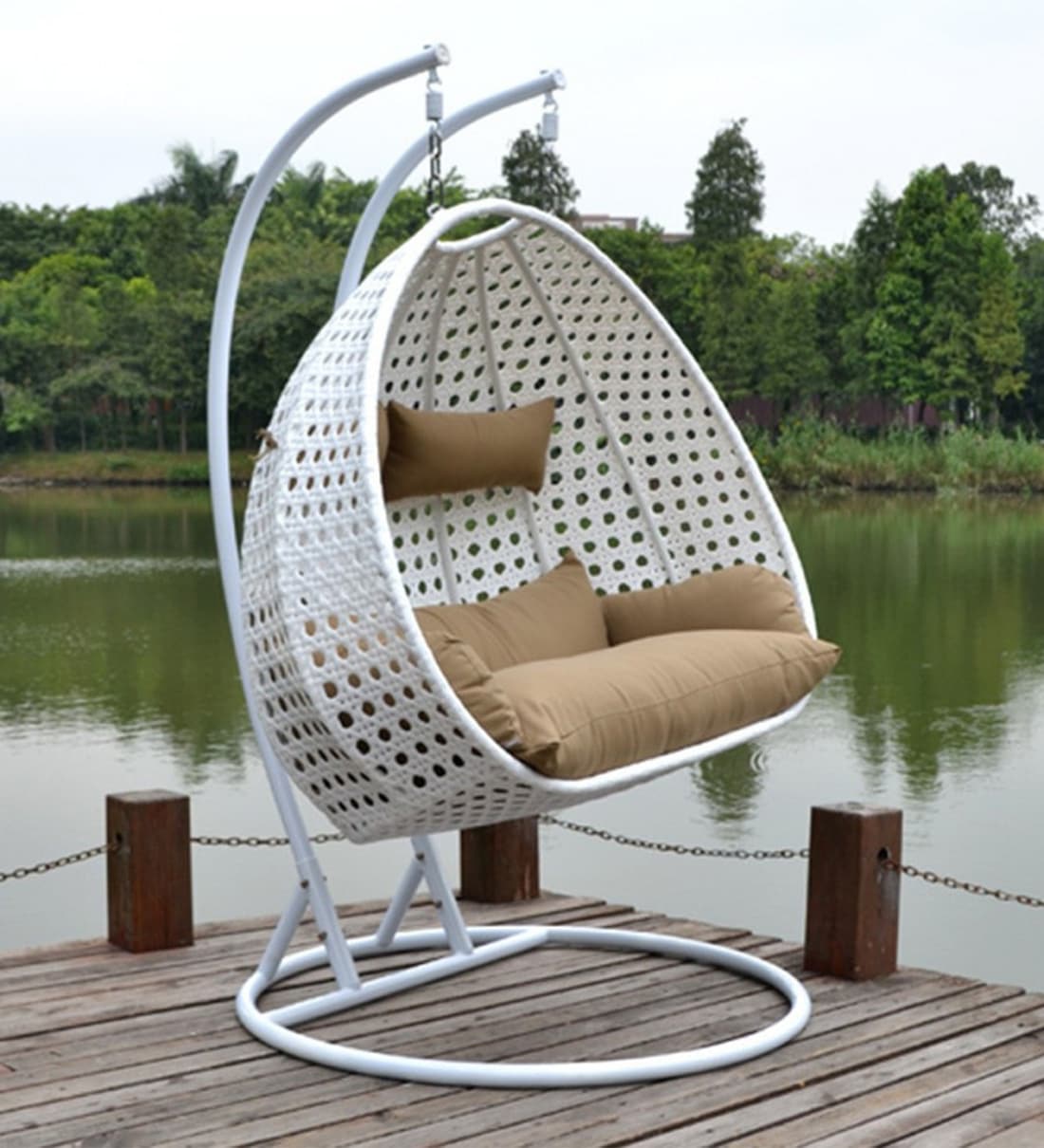 Dreamline Double Seater Hanging Swing Jhula With Stand For Balcony/Garden/Indoor