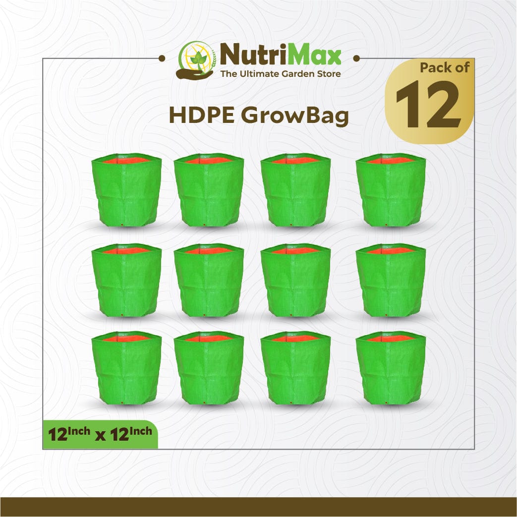 Nutrimax HDPE 200 GSM 12 inch x 12 inch Outdoor Plant Bag