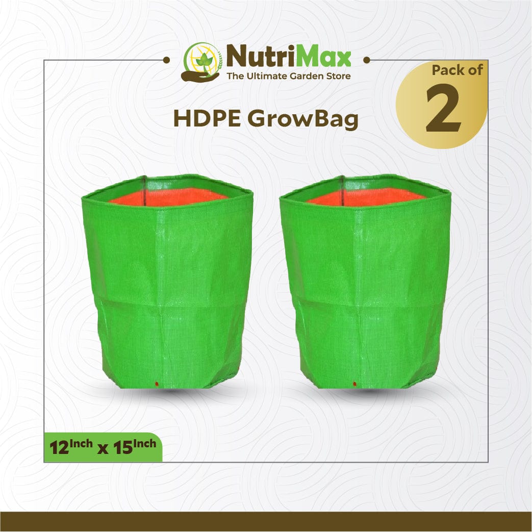 Nutrimax HDPE 200 GSM Grow Bags 18 inch x 6 inch Outdoor Plant Bag