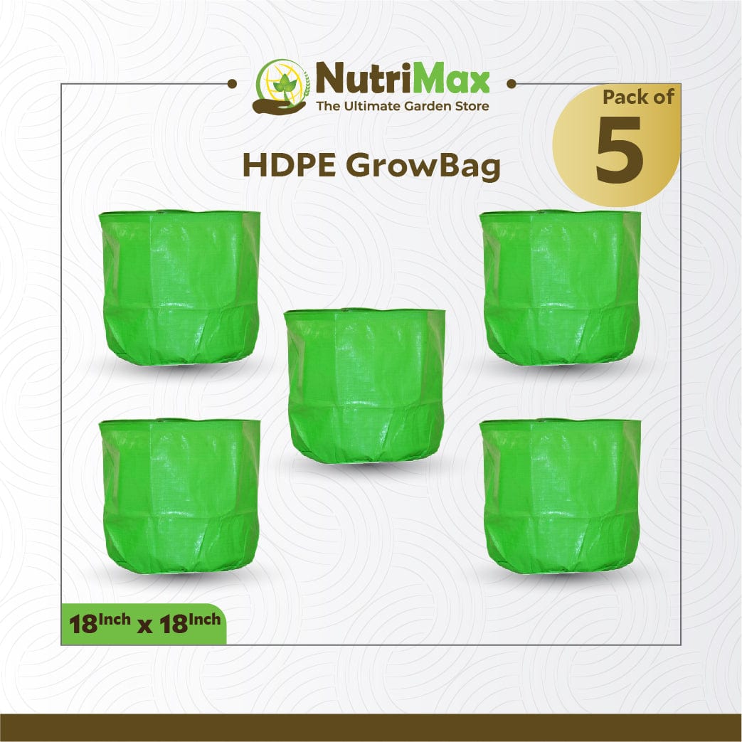 Nutrimax HDPE 200 GSM Growbags 18 inch x 18 inch Outdoor Plant Bag