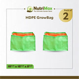 Nutrimax 200 GSM HDPE Grow Bags 18 x18 x 8 inch Outdoor Plant Bag