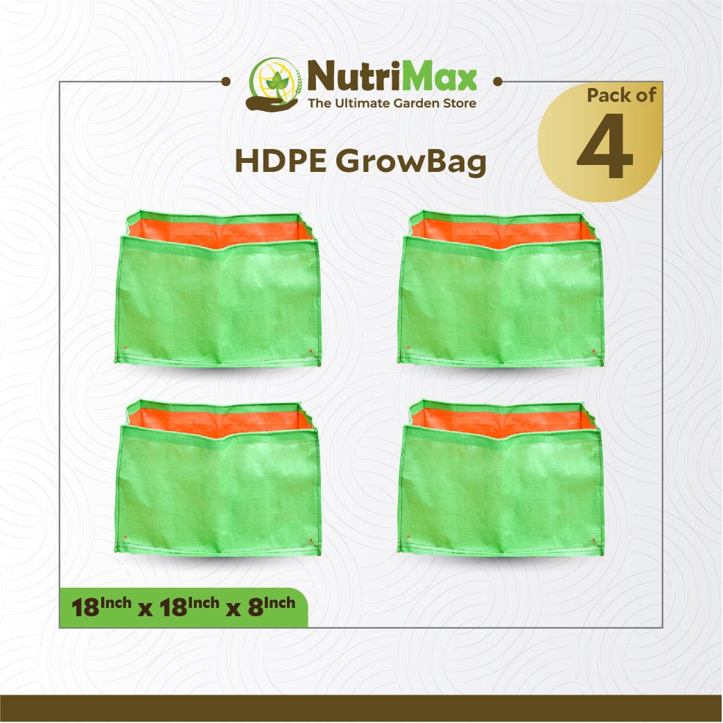 Nutrimax 200 GSM HDPE Grow Bags 18 x18 x 8 inch Outdoor Plant Bag