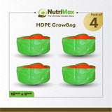 Nutrimax 200 GSM HDPE Grow Bags 18 inch x 8 inch Outdoor Plant Bag