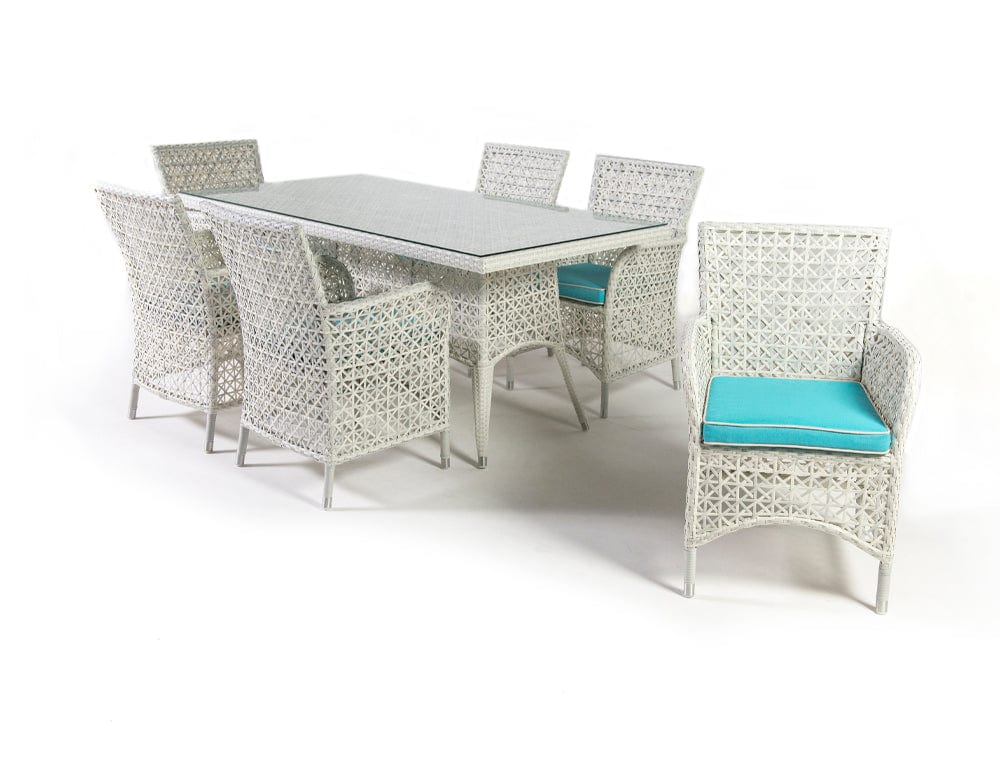 Dreamline Outdoor Garden Patio Dining Set 1+6 6 Chairs And 1 Table Set (Square)