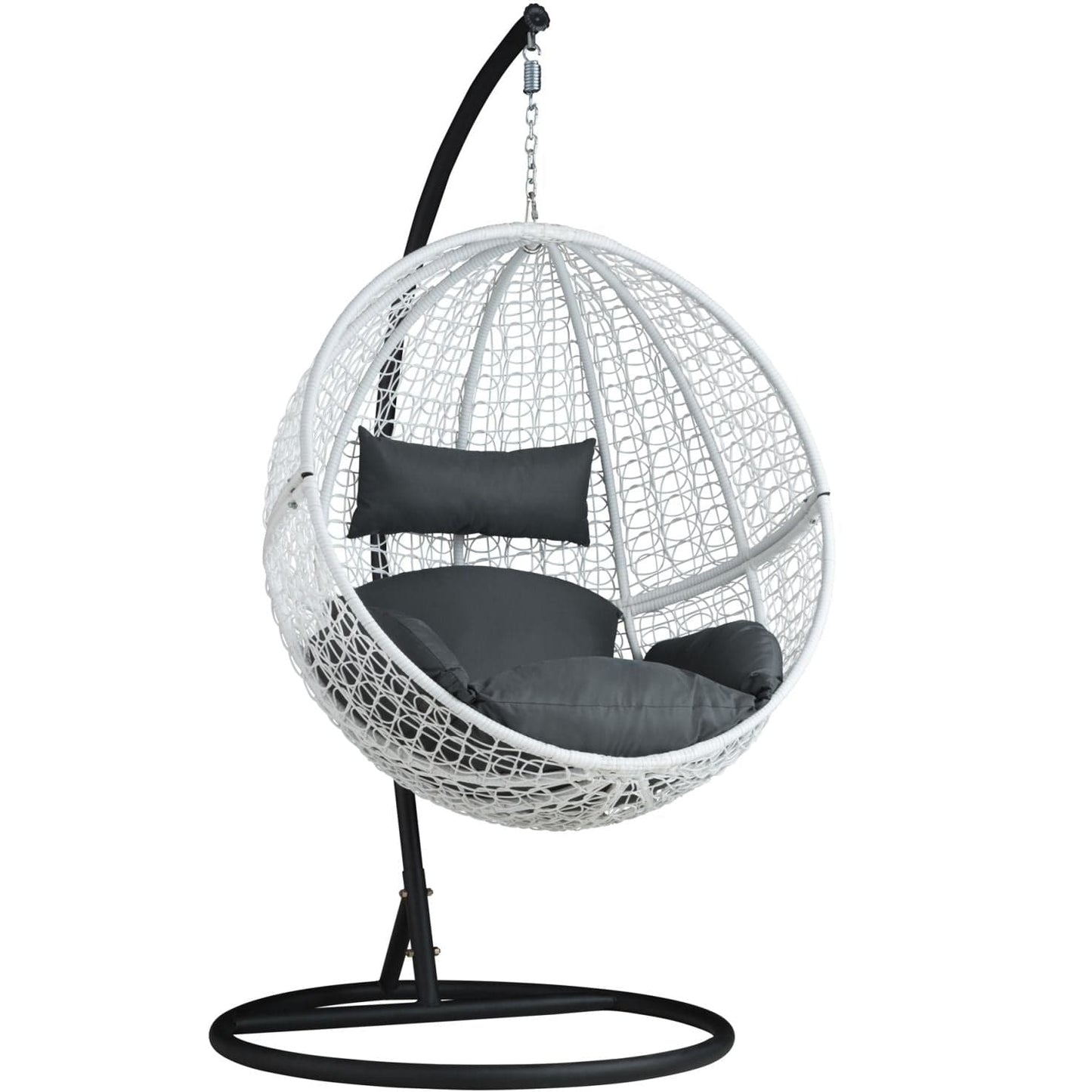 Dreamline Single Seater Balcony/Garden Swing Round Hanging Swing (With Stand)