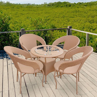Balcony/Garden Patio Coffee Table Set - 4 Chairs And Table Set