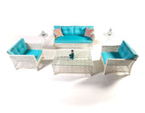 Dreamline Outdoor Garden Balcony Furniture - Sofa Set (2 Seater, 2 Single Seater And 1 Center Table Set)