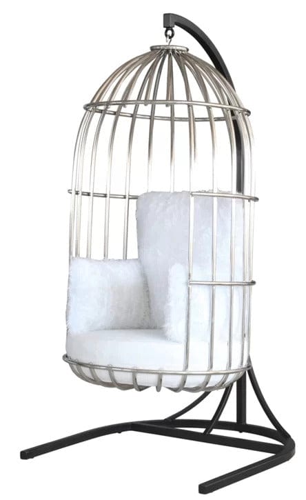 Dreamline Hanging Swing With Stand For Balcony/Garden Swing (Single Seater, Cage Style)
