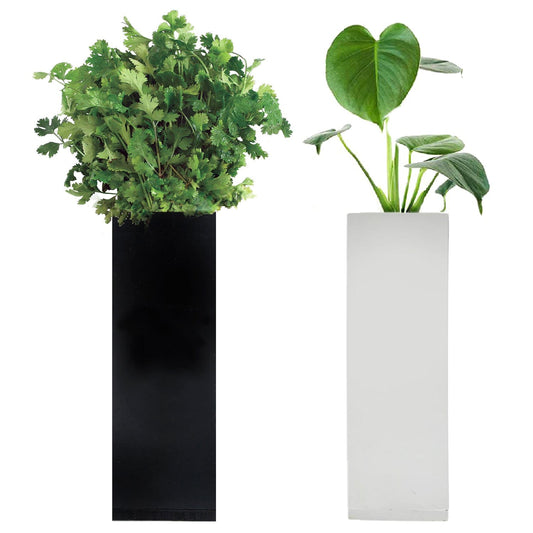 VAH- Kya Bat Hai !! White and Black Magnetic Hydroponic or Artificial Plants Holders