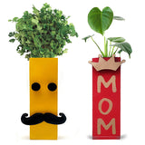 Combo for mom and dad Magnetic Hydroponic or Artificial Plants Holder