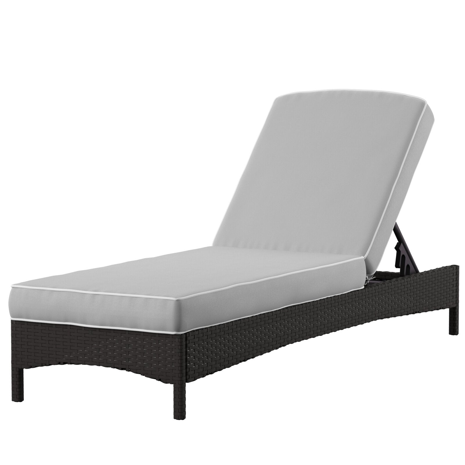 Dreamline Outdoor Furniture Poolside/Swimming Pool Lounger With Cushion (Black)