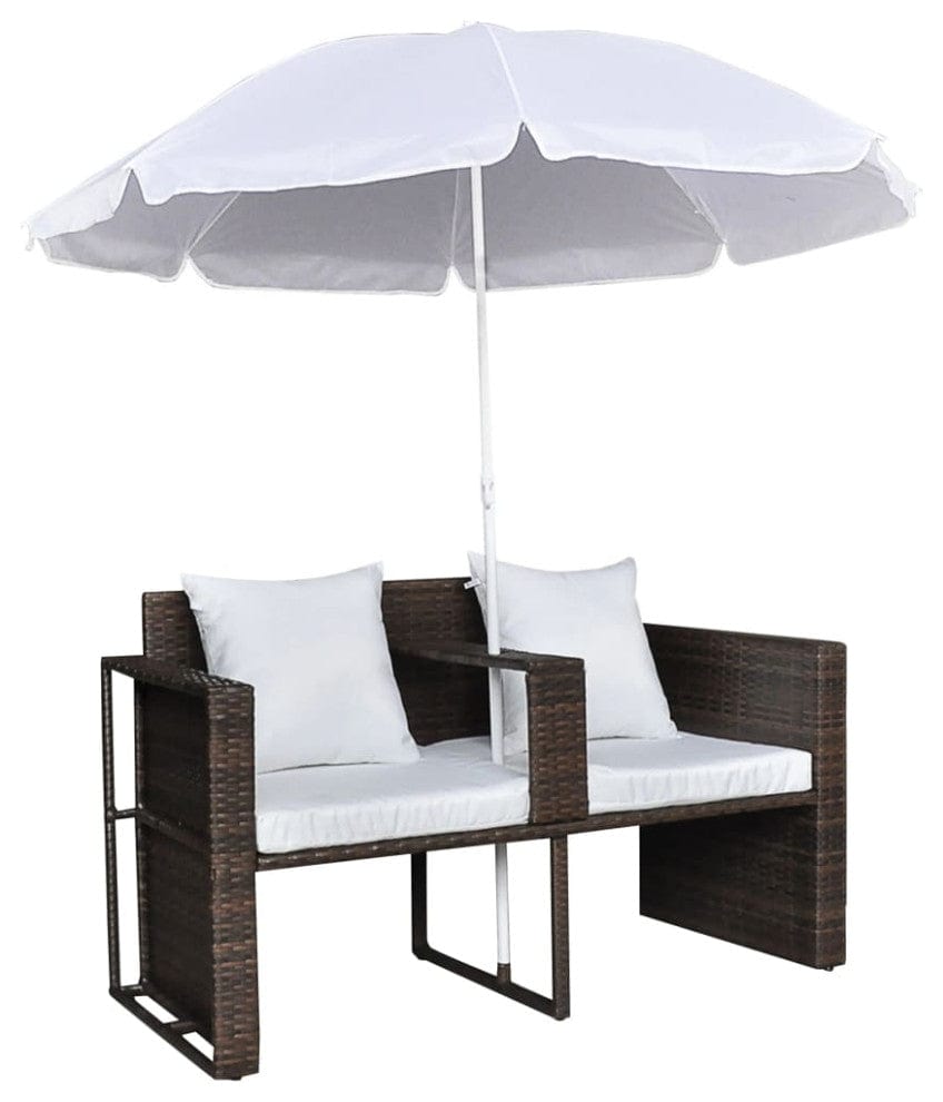 Dreamline Outdoor Furniture Poolside Sunbed/Daybed With Cushion (Brown)
