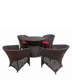 Dreamline Outdoor Garden/Balcony Patio Seating Set 1+4, 4 Chairs And Table Set (Brown)