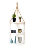 Half Oval White Wall Hanging Shelf